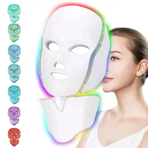 7 Color LED Facial Beauty Device, Light Skincare Tool for Face & Neck, Home Use Salon Equipment, Unisex Skin Care Instrument