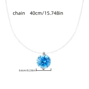 925 Silvery Synthetic Cubic Zirconiaia PendantFashionable, minimalist cubic Synthetic Cubic Zirconiaia inlay, suitable for daily wear, birthdays, Valentine's Day, gifts, teenagers, holiday accessories, birthday presents, trendy accessories, and