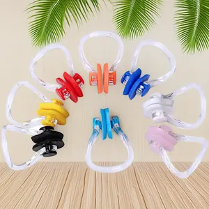 8 Pieces Silicone Swimming Nose Clips, Waterproof Soft Nose Plugs for Surfing & Swimming, Comfortable Silica Gel Nose Protectors for Kids and Adults (8 Colors)