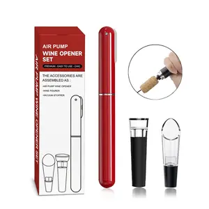 ViViAnGo Air Pump Wine Bottle Opener Set - With Foil Cutter, Vacuum Stopper & Drip-Free Pourer | Effortless Cork Opening (No Damage) | All-in-One Kit for Home, Restaurant & Gifting – Ideal for Wine Enthusiasts & Hosts & ValentinesDay