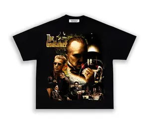 The Godfather Movie Poster T-Shirt, Classic Mafia Film Fan Gift, Fashion Cotton, Full Colors, Full Sizes, For Men, For Women