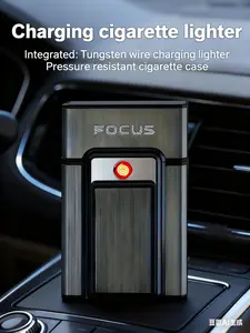 2-in-1 Flameless Lighter, Windproof USB RechargeableLighter, Metal Durable Case,Windproof Outdoor LighterPerfect for outdoor,ldeal Gift for Boyfriend,New Year,Birthday,Christmas, Father's Day