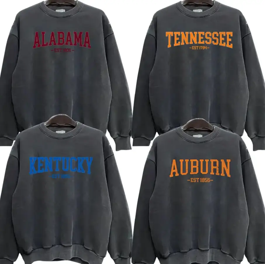 Varsity All Team Football Vintage Dark Heather Sweatshirt, Retro Game Day Sweatshirt, Hometown Team Spirit Shirt, Gift for Football Fans Dad Husband, Fashion For All