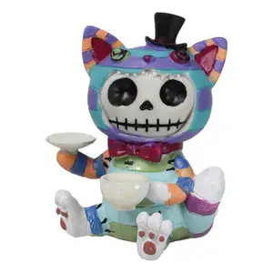 Furry Bones Whimsical Wonderland Cheshire Cat Alice Decor Figurine Furrybones