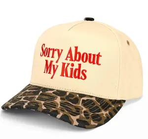 CC Sorry About my Kids Embroidery Lepard  Print Baseball Cap