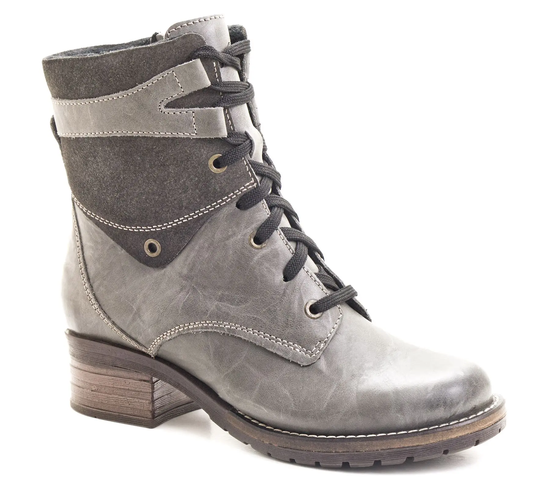 Dromedaris Lace-up Ankle Boots - Kara Suede