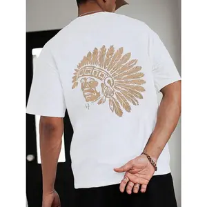 Native American Men's Summer Tee - Casual Style, Short Sleeves  native american Cotton Fabric Menswear Shirt Soft T-Shirt