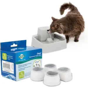 PetSafe Drinkwell 1/2-Gallon Pet Fountain - Adjustable Flow Water Dispenser with Charcoal Filter for Cats & Dog