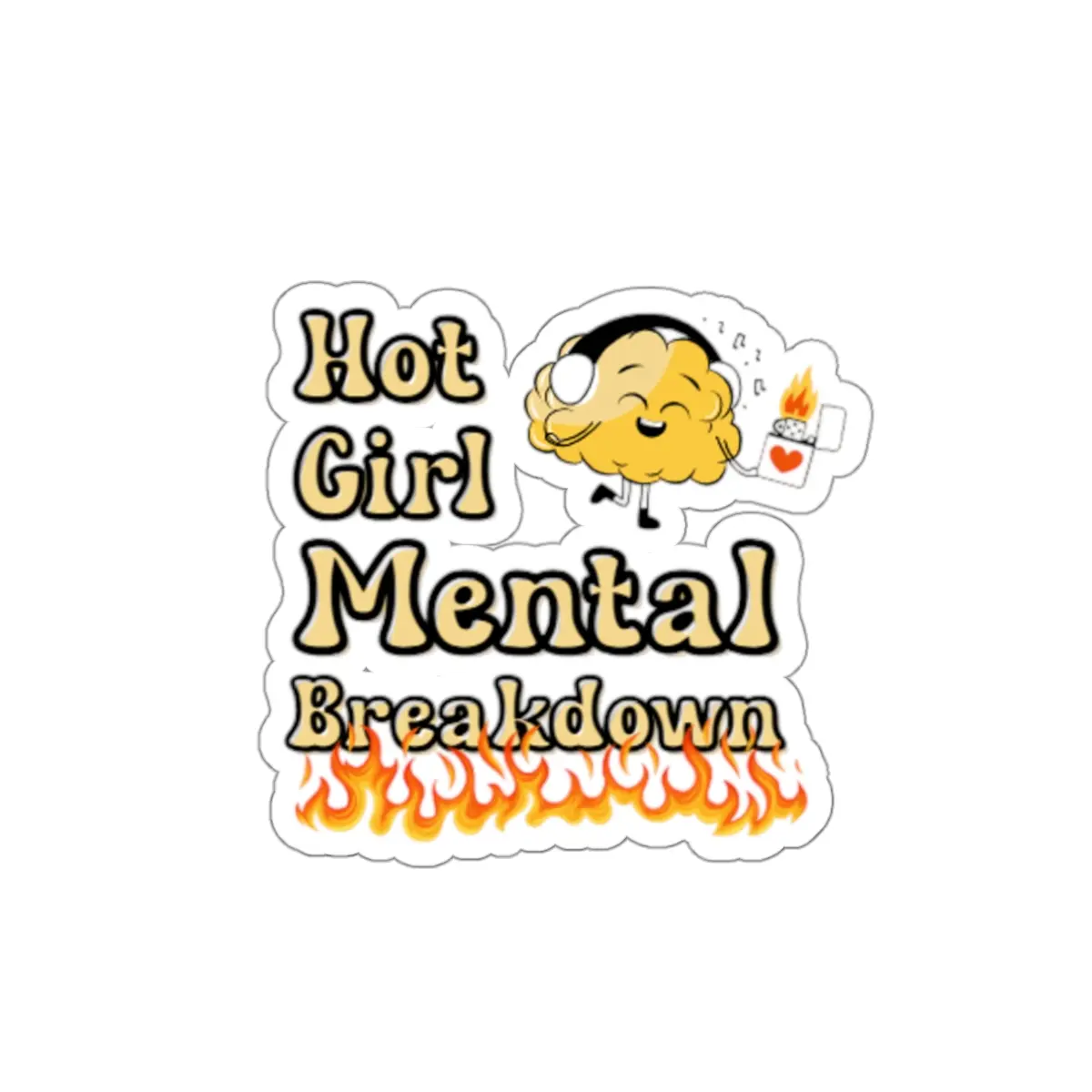 Hot Girl Mental Breakdown Stickers - Fun Die-Cut Stickers for Self-Care, Cute Desk Decor, Gifts for Friends, Planner Accessories, [...]