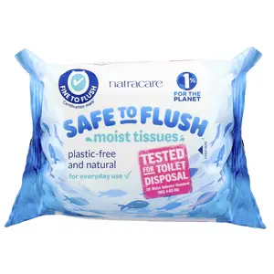 Natracare Safe to Flush, Moist Tissues, 30 Tissues