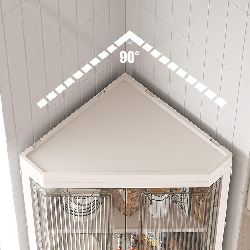 UFORU 3-Tier Corner Storage Unit — Foldable, Stackable, and Expandable; A Dust-Free Organizer Great for Closets, Storage Rooms, Bedrooms, Living Rooms, Apartments, and Dorms; A Space-Saving Storage Solution Made for Home Spaces.