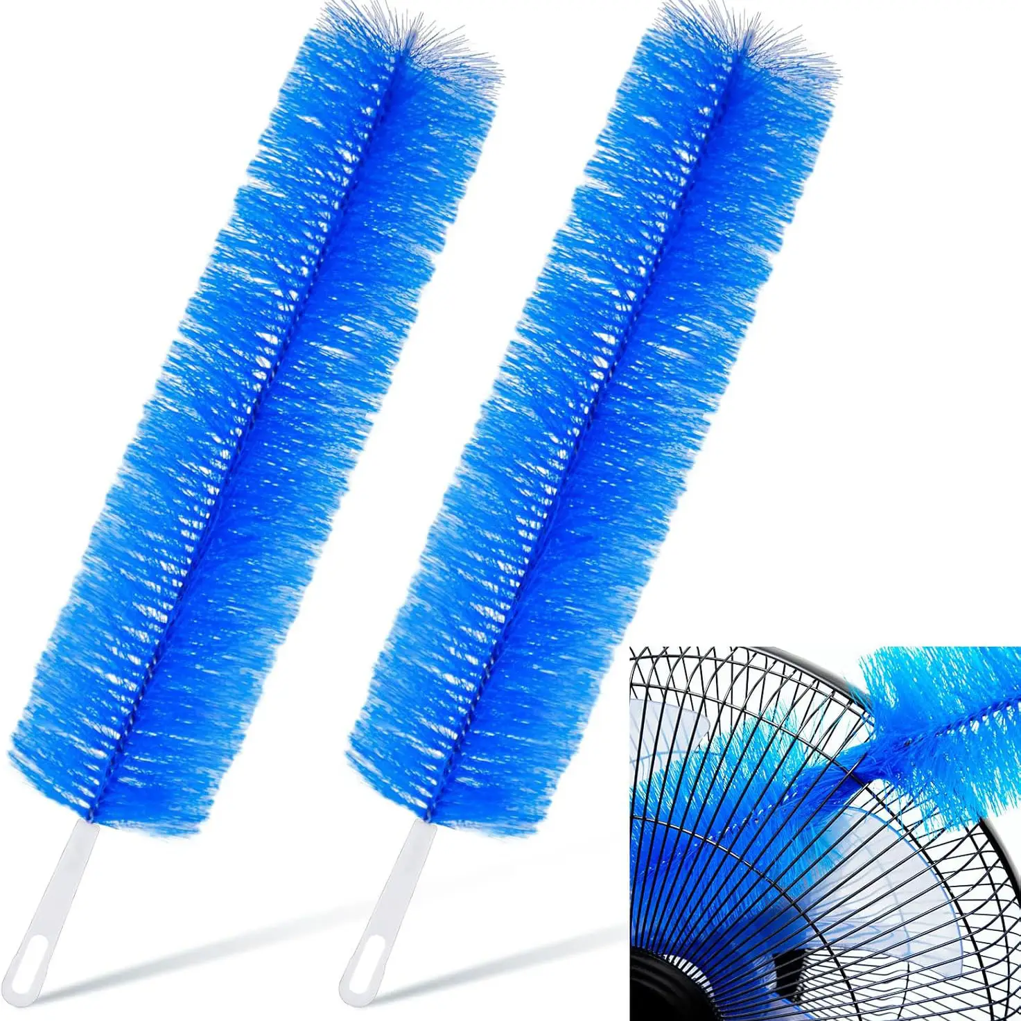 Cobweb Duster, Bendable Fan Duster, Plastic Fan Cleaning Brush, Microfiber Head Duster, Reusable Duster for Air Conditioner Blinds, Ceiling Fan Blades