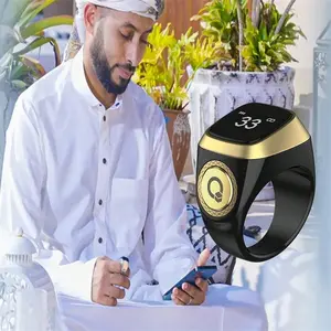 Electronic Tasbih Finger Counter, Oled Digital Tasbeeh, Muslim Prayer Smart Ring, Unisex Azan Alarm Clock, Prayer Tracker, Reminder