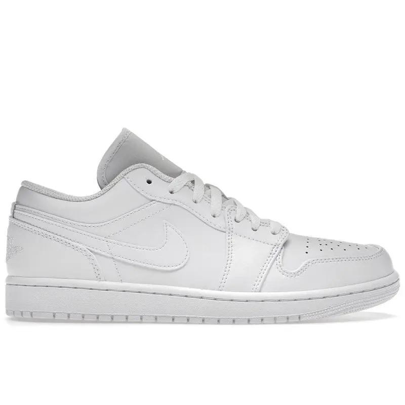 Jordan Men's 1 Low Triple White Basketball Shoes, from StockX