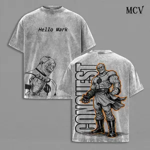 Conquest Invincible Graphic Tee Vintage Washed Shirt Unisex Streetwear Anime Shirt Viltrumite Warrior Conquest Design Invincible Comic T Shirt Gift for Fans