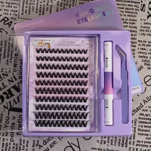 Natural Independent Eyelashes, Fairy-Like Soft Extension, 10-16mm Cluster Set, Waterproof Corrosion Resistant Design, Easy to Use