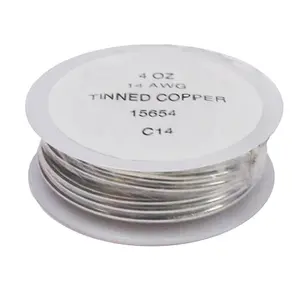 14 Gauge Solderable Tinned Copper Wire 4oz.Spool for Glass Art & Other Crafts