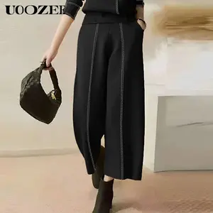 UOOZEE High Waisted Loose Split-Joint Pants Trousers Clothing Suits Spring Fashion