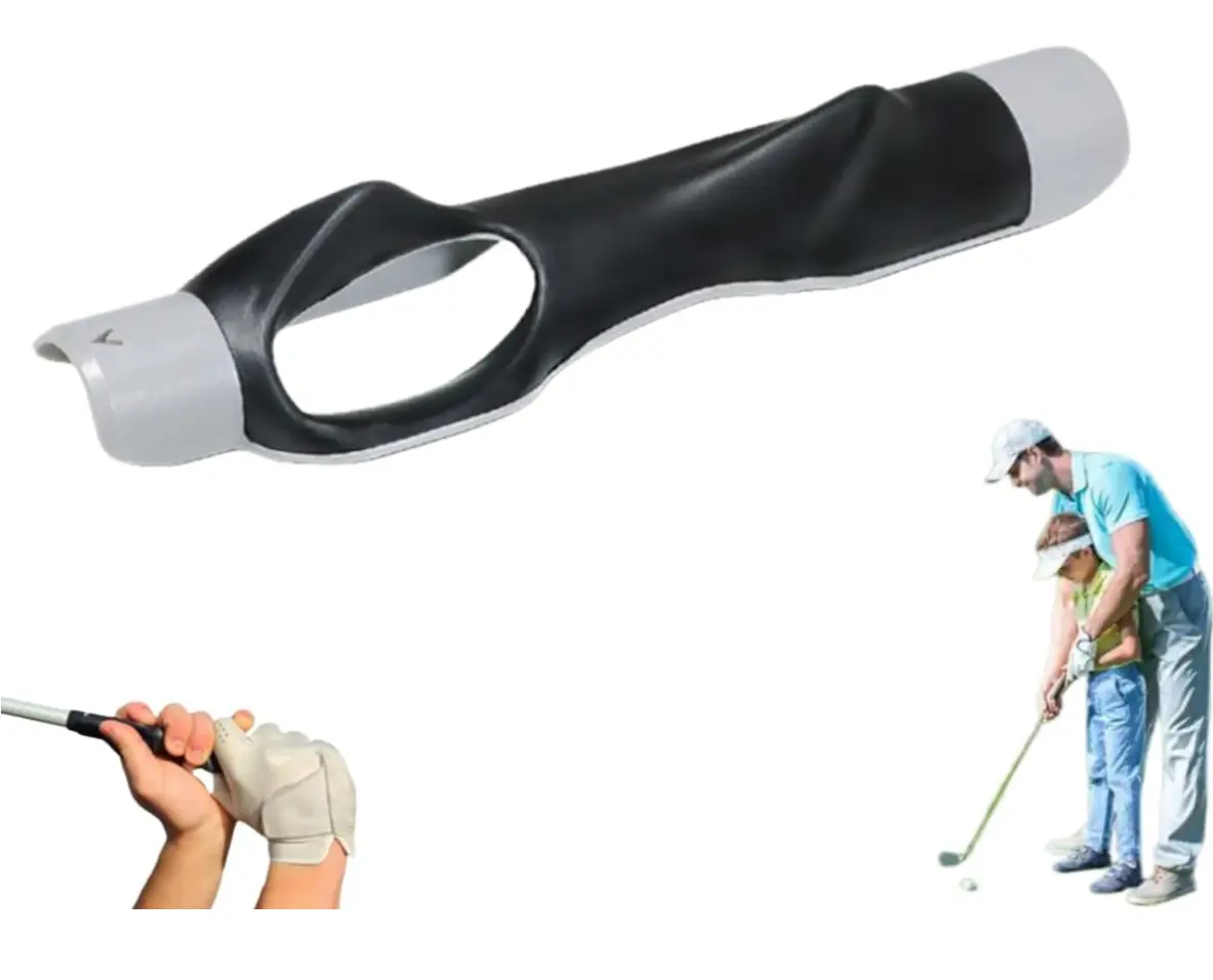 Golf Club Grip Trainer, Right Hand Lightweight Swing Trainer Golf Training Aid with Anti-Slip Wrist Support Accessories for Correct Hand Position & Grasp