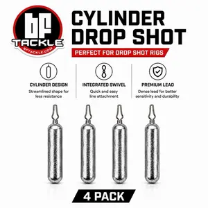 Cylinder Drop Shot Weights (4 Pack)