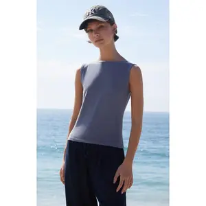 John Galt Women's Washed Navy Kathleen Top