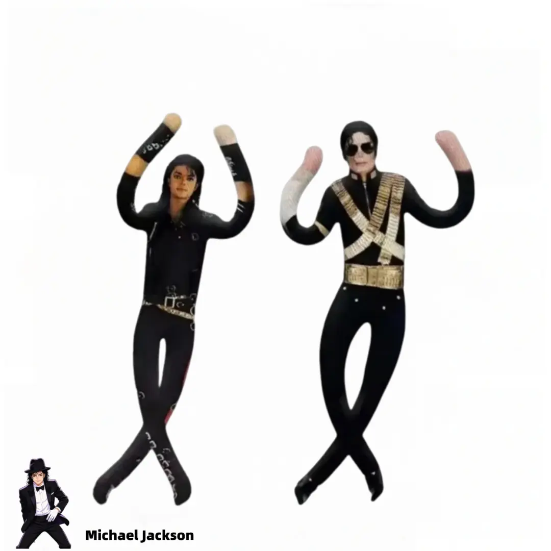 2pcs-Exclusive King of Pop Collectible: High-Quality Articulated Michael Jackson Plush Doll, Poseable MJ Figure Toy for Display, Must-Have Rare Decor Piece for Super Fans & True MJ Enthusiasts, Great Gift Idea for Collectors