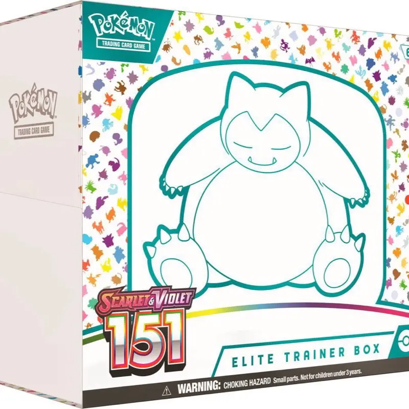 Pokémon 151 Elite Trainer Box (ETB) - Official TCG Trading Card Box, Authentic English Collectible Trading Cards