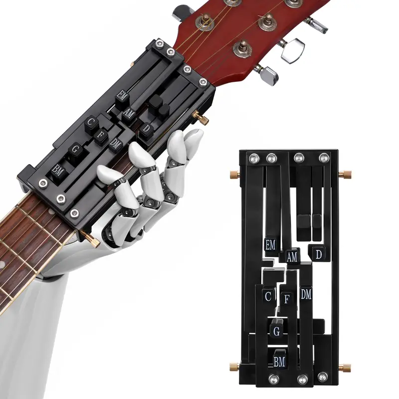 Pogolab Guitar Chord Presser, Guitar Chord Helper, Guitar Chord Trainer for Beginners, Guitar Learning Tools Accessories, Guitar Aid Chords Trainer, Universal Fit for 36/41 Inch Acoustic Guitars