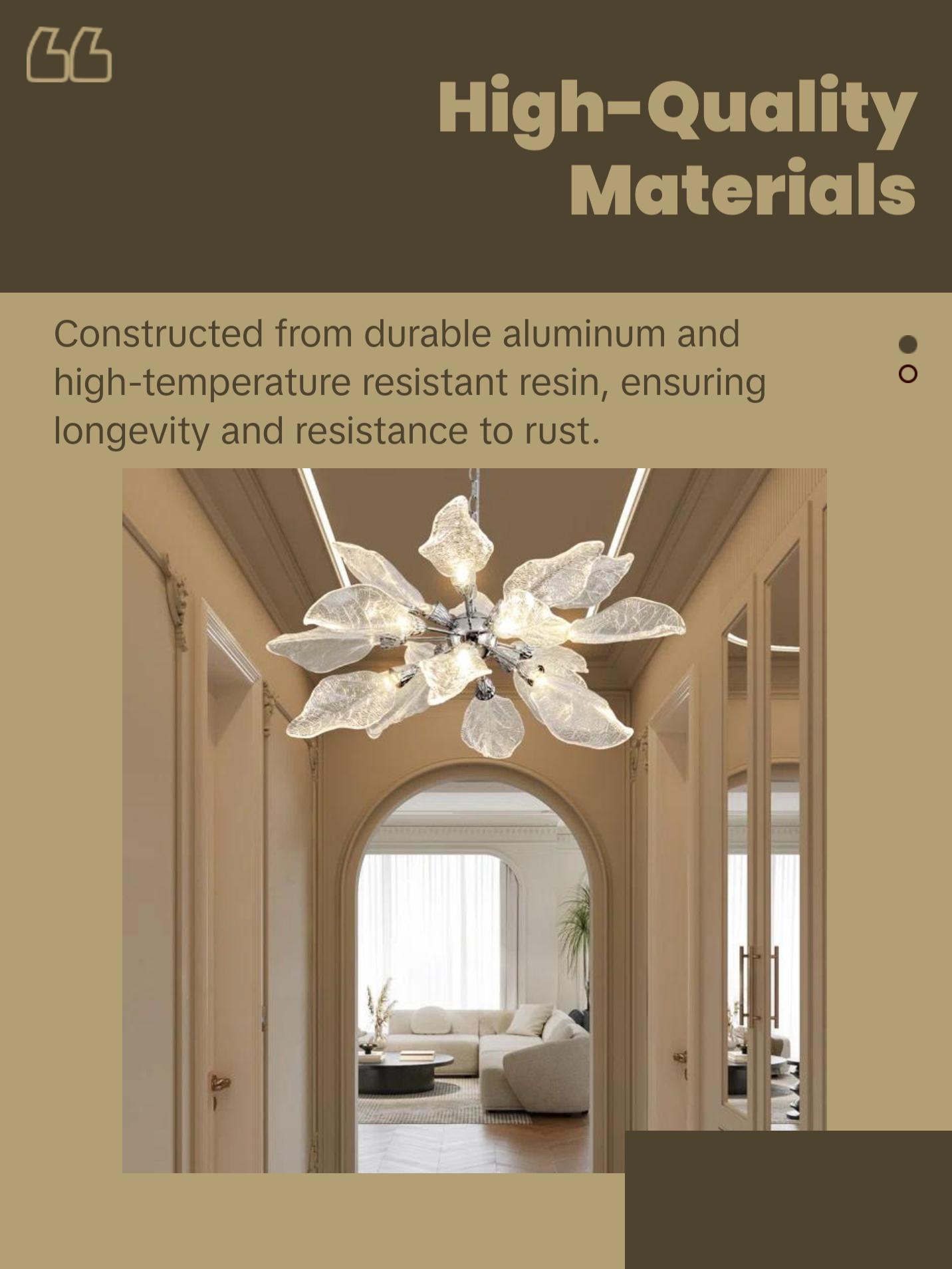 18-Light Modern Dimmable LED Chandeliers for Dining Room