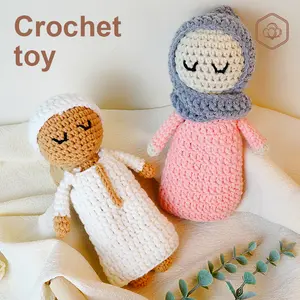 Crocheted dolls, Muslim headscarf dolls, Ramadan and Eid gifts, boys' dolls, girls' dolls