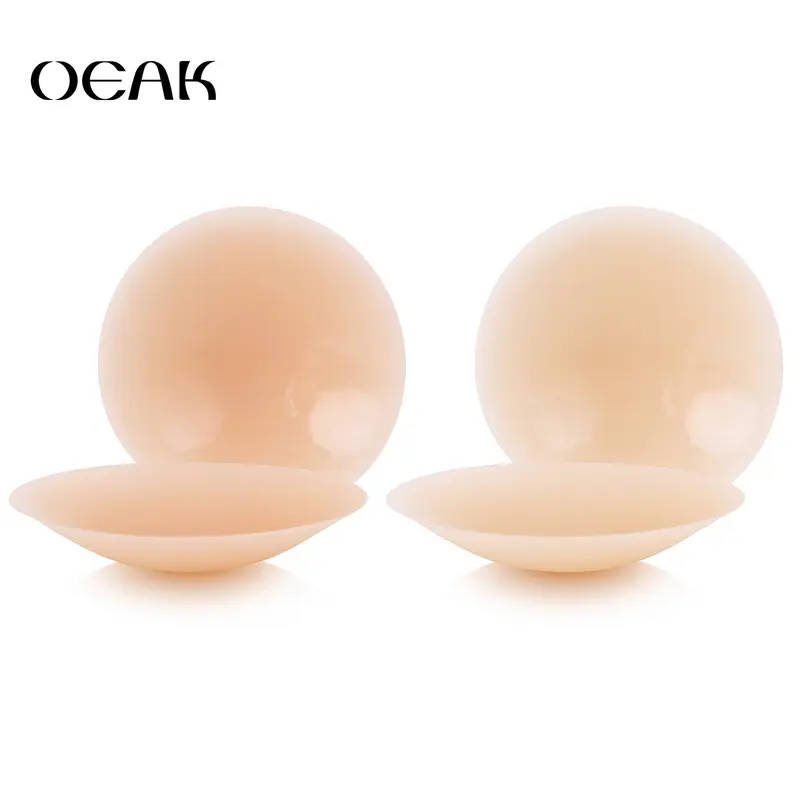 OEAK Nipple Covers Reusable Silicone Nipple Covers - Invisible, Seamless, Adhesive Pasties for Women-Reusable, Sticky Breast