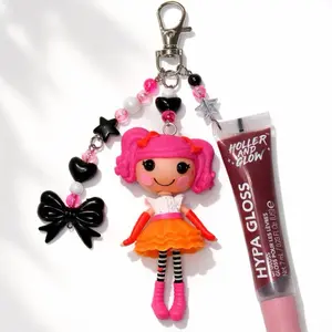 Lalaloopsy Beaded Keychain with Gloss and Gold or Silver Hardware