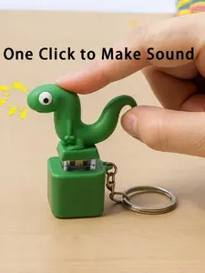 Lizard Keychain with Rechargeable LED Light, Realistic Croak Color Changing Fun Toy, Perfect Gift for Kids & Adults