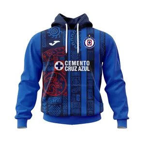 Li.ga MX Cruz Azul Mix Aztec Culture Concepts Hoodie3D