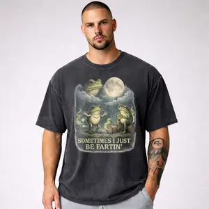 Sometimes I Just Be Fartin  Wash Shirt, Funny Frog Meme Wash tee