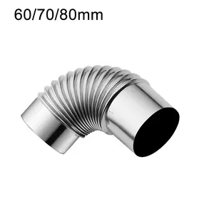 [CZNT] Stainless Steel 90 Degree Elbow Chimney Liner Bend 90° Multi Flue Stove Pipe