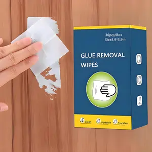 Adhesive Remover, Clean Up Wipes - 30 Count - Safely Removes Adhesive Residue, Rapidly Removes Labels, Car Stickers, Crayon, Tree Sap, Chewing Gum, Masking Tape, Marker pen, Glue and Decals