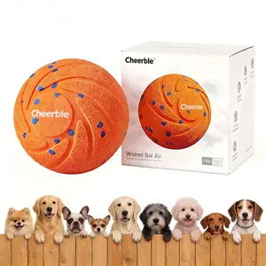 [Cheerble] Smart Interactive Dog Ball, Crazy Ball AIR, automatically moves, bounces, and spins. Made of E-TPU material with an IPX7 waterproof rating, it's perfect for medium to large dogs as an energetic rolling ball toy.