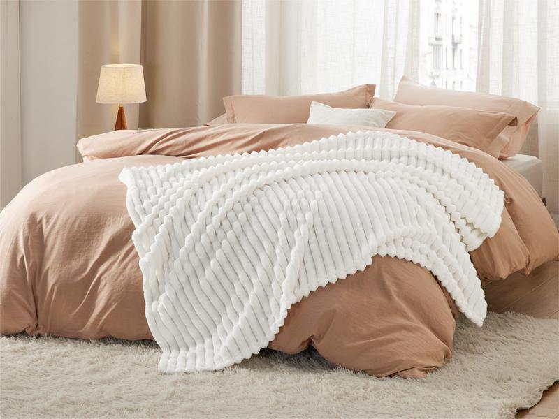 【September Shopping Deal】Bedsure GentleSoft Cozy Blanket-Patio Furniture Decor,Ultra-Soft,Classic Stripe Pattern, Ideal for Bed,Couch, Travel,Camping, All Seasons,Home Bedroom Decor Plush Outdoorfun,Lightweight Comforter,Cute Small Throws for Girls,