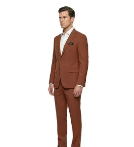Rust Terracotta 2-Piece Suit | Fall Autumn Wedding