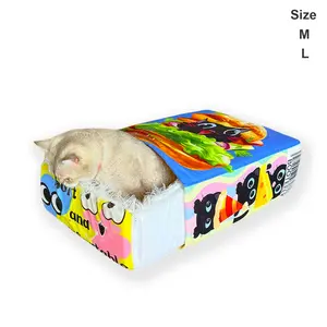 Cute Pet Nest Bed, Suitable for Cats and Small Dogs, Funny Covered Cat Couch, Unique Cat Cave House, Desk Cat Hideaway Enclosed Bed, Accessories for Indoor Kitten Cat Houses