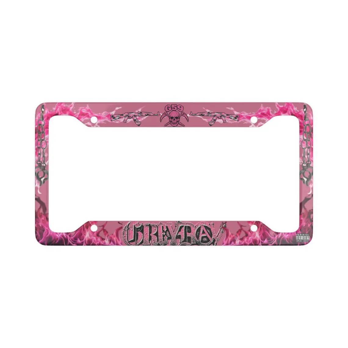 Suicideboys Greyday PINK License Plate Frame |