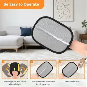 Upgraded Electrostatic Lint Remover Mitt, Reusable Pet Hair Removal Glove for Cats and Dogs, One Step Fast Clean for Couch, Carpet, Clothing and Car Seats  Summervibers