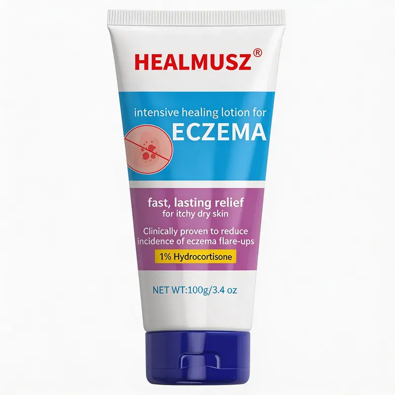 Large-Capacity Eczema Lotion - Hydrating Dermatitis Cream Treatment, Soothing Daily Moisturizer, Fast-Acting Dry Itchy Skin Relief, Clinically Tested to Reduce Flare-Ups, Prop 65 Safe for Adults, Suitable for Large-Area & Facial Use