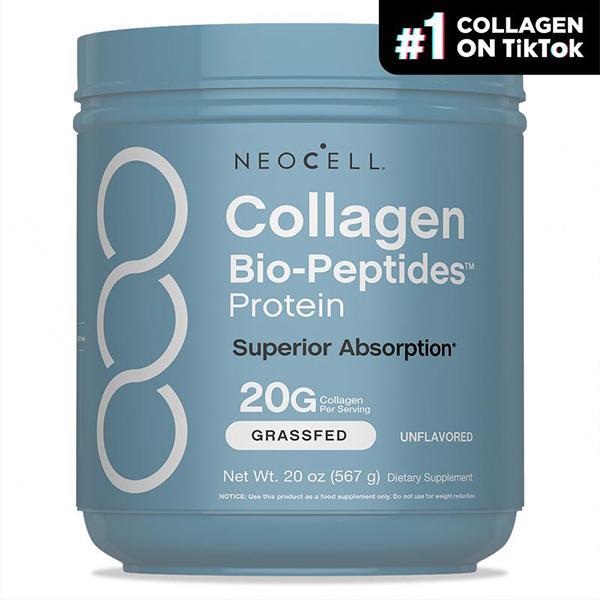 Collagen Bio-Peptides Powder 20oz - Grassfed Protein Supplement - Advanced with 18 Essential Amino Acids Healthcare Edible Beauty