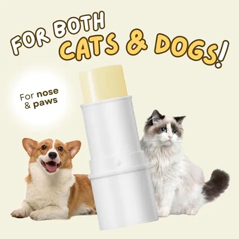 CozyVibes Universal Dog Cat Paw Balm - 0.53oz Natural Pumpkin Moisturizer, Food-Grade Non-Toxic Roll-On with Beeswax-Carnauba Wax, Moisturizing Claw Care, Softens Rough Paw Pads, All-Year Safe, Fast-Absorbing No-Mess Snout Soother, Buy 1 Get 1 Free
