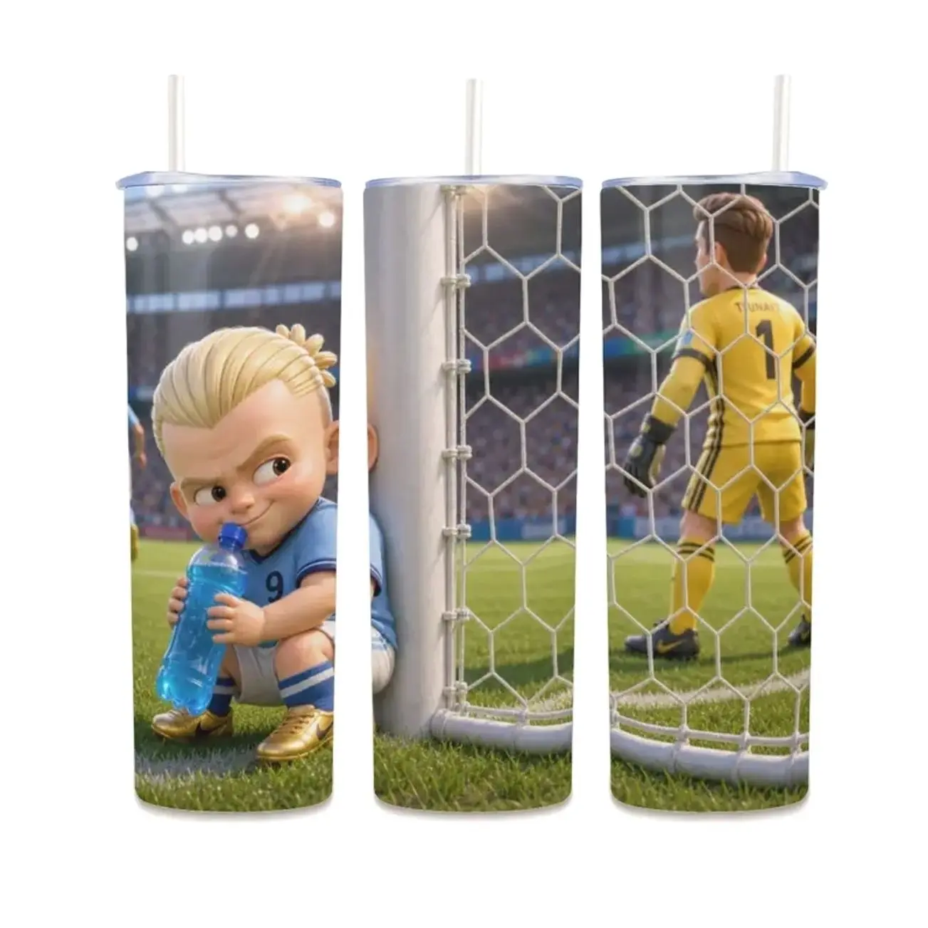 Soccer Kid Stainless Steel Tumbler with Lid, Double-Wall Vacuum Insulated Cup for Hot & Cold Drinks, Reusable Travel Drinkware for Football Fans, Kids & Teens