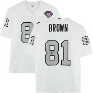 Tim Brown Los Angeles Raiders Autographed Mitchell and Ness 1994 White Authentic Jersey - Fanatics Authentic Certified