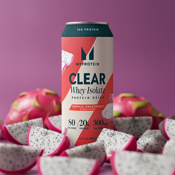 Myprotein Clear Whey Isolate Protein Water | 1 Case (12 Cans) | 20g Protein for 80 calories, 300mg electrolytes, Zero Sugar