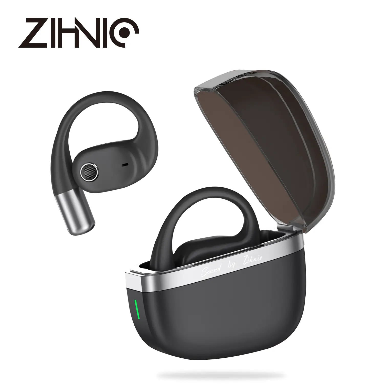 ZIHNIC Headphones,True Wireless Open Ear Earbuds Bluetooth 5.4, IPX5 Waterproof,35Hrs Playtime,On Ear Headphones Immersive Premium Sound Long Distance